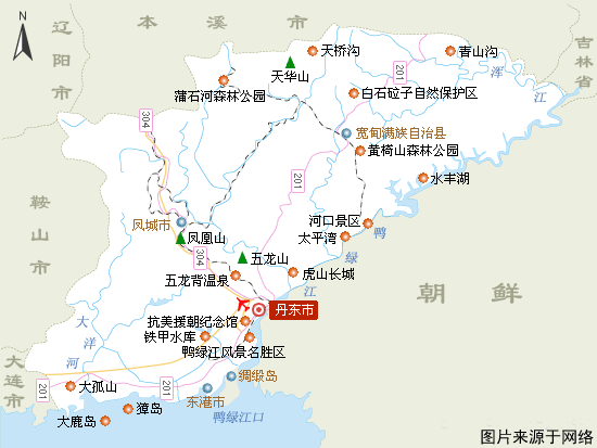 丹东旅游地图